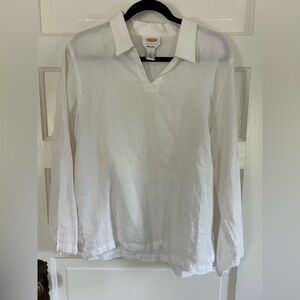 Talbots Women’s 100% Irish Linen Long Sleeved Casual Top/Tunic. Medium